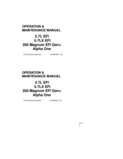 Mercruiser 350 Magnum Efi Gen Alfa One Manuals