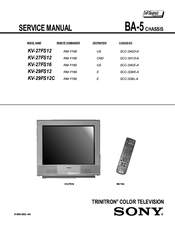 Sony Trinitron Kv 29fs12 Manuals Manualslib