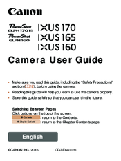 Canon PowerShot Elph 160 Manuals | ManualsLib