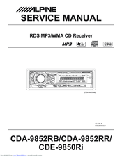 Alpine CDE-9850Ri Manuals | ManualsLib