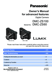 Panasonic LUMIX DMC-ZS60 Manuals | ManualsLib