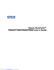 Epson Surecolor P8000 Manuals Manualslib