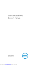 Dell Latitude E7470 Owner S Manual Pdf Download Manualslib