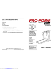 Pro-form 585ex Wide Deck PETL58590 Manuals | ManualsLib