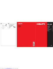 Hilti PD 42 Manuals | ManualsLib