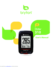 bryton rider 310 user manual