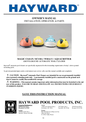 Hayward Aquacritter Manuals | ManualsLib