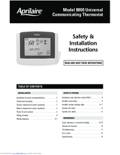 Aprilaire 8800 Manuals | ManualsLib