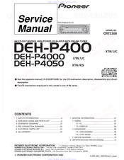 Pioneer Deh P400 Service Manual Pdf Download Manualslib