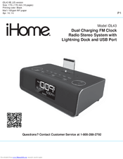 Ihome iDL43 Manuals | ManualsLib