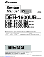 Pioneer Deh 1600 Service Manual