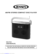 Jensen CD-470A Manuals | ManualsLib