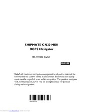Simrad Shipmate GN30 mkII Manuals | ManualsLib