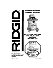 Ridgid WD0800 Manuals | ManualsLib