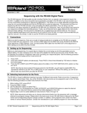 Roland Rd 600 Manuals Manualslib