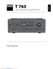 Nad T765 Manuals | ManualsLib