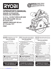 Ryobi P507 Manuals | ManualsLib