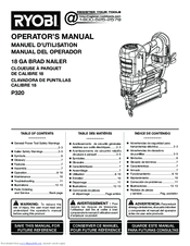 Ryobi P320 Manuals | ManualsLib