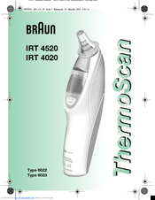 braun thermoscan 5 ear thermometer manual