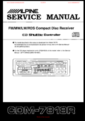 Alpine CDM-7818R Manuals | ManualsLib