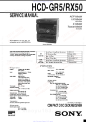 Sony Hcd Gr5 Service Manual Pdf Download Manualslib