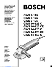 Bosch Gws 7-115 User Manual