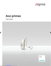 Signia Ace primax Manuals | ManualsLib