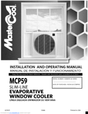 slimline evaporative window cooler mcp59