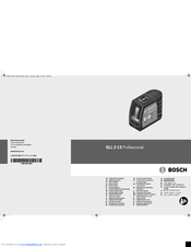 Bosch gll 215 manual