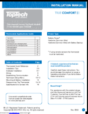 Toptech truecomfort iii Manuals | ManualsLib