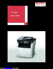 Ricoh Aficio Sp 3510sf Manuals Manualslib