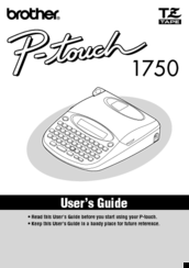 Brother p-touch 1750 user manual software