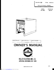 Miller electric SCP-200C Manuals | ManualsLib