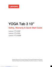 Lenovo Yoga Tab 3 10 Yt3 X50f Manuals Manualslib