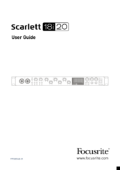 Focusrite Scarlett 18i20 Manuals | ManualsLib