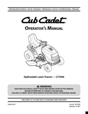 Cub Cadet Lt1046 Manuals Manualslib