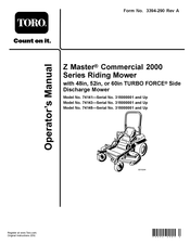 Toro Z Master Commercial 2000 Series Manuals | ManualsLib