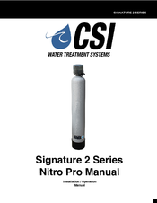 Csi Signature 2 Nitro Pro Series User Manual Pdf Download Manualslib