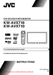 Jvc Kw Avx710 Dvd Player With Lcd Monitor Manuals Manualslib