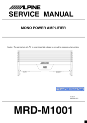 Alpine MRD-M1001 Manuals | ManualsLib