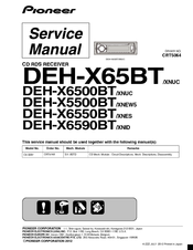 Pioneer Deh X6500bt Manuals Manualslib