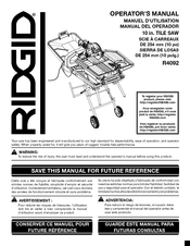 Ridgid R4092 Manuals | ManualsLib