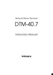 Integra DTM-40.7 Manuals | ManualsLib
