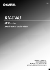 Yamaha RX-V465 Manuals | ManualsLib