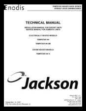 Jackson Tempstar Hh Technical Manual Pdf Download Manualslib