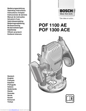 Bosch Pof 1100 Ae Manuals