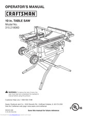 Craftsman 315.218060 Manuals | ManualsLib