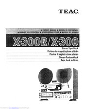 Teac X300 Owner Manual