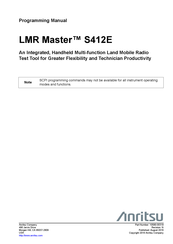 Anritsu LMR Master S412E Manuals | ManualsLib