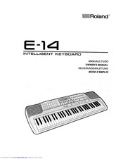 Roland E-14 Manuals | ManualsLib